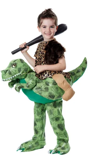 Dino Rider Toddler Boys Funny Caveman Costume