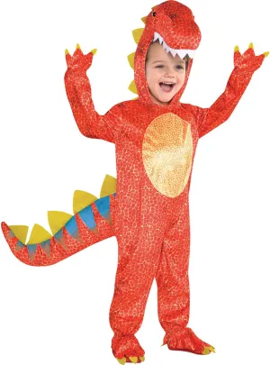 Dinomite Kids Cute Red Dinosaur Costume