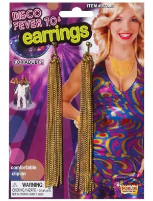 Disco Fever 70s Costume Earrings