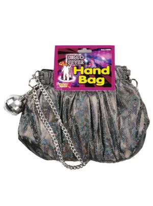 Disco Fever 70s Costume Handbag in Silver