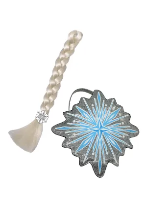 Disney Frozen Girls Elsa Braid And Purse costume Accessory Set