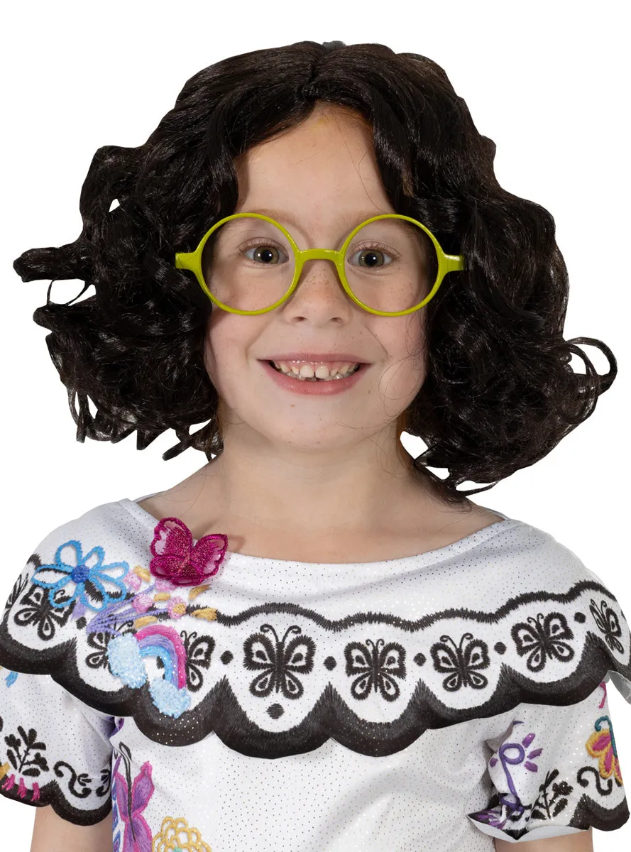 Disney Girls Mirabel Encanto Costume Wig and Glasses Accessory Set
