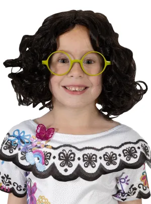 Disney Girls Mirabel Encanto Costume Wig and Glasses Accessory Set