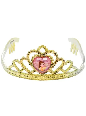 Disney Princess Belle Girls Gold Costume Tiara