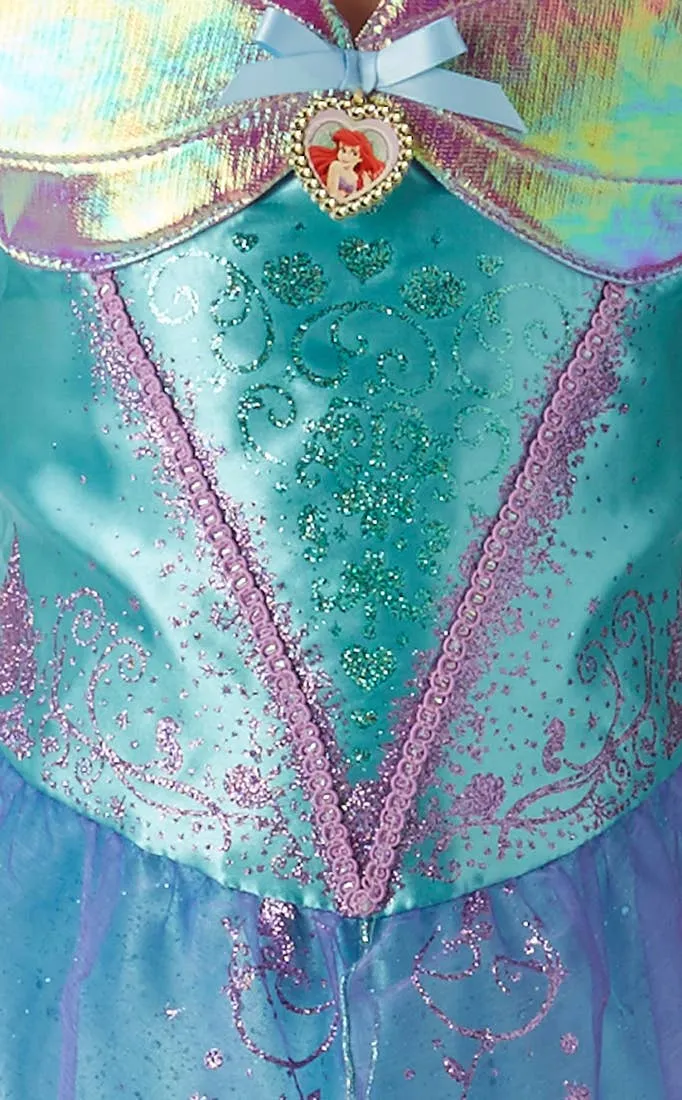 Disney Princess Girls Deluxe Little Mermaid Ariel Fancy Dress Costume