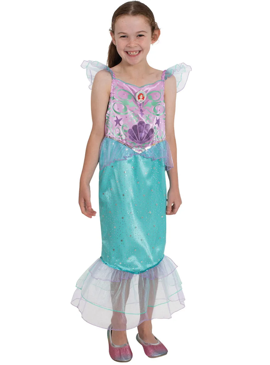 Disney Sparkle Princess Ariel Deluxe Girls Costume