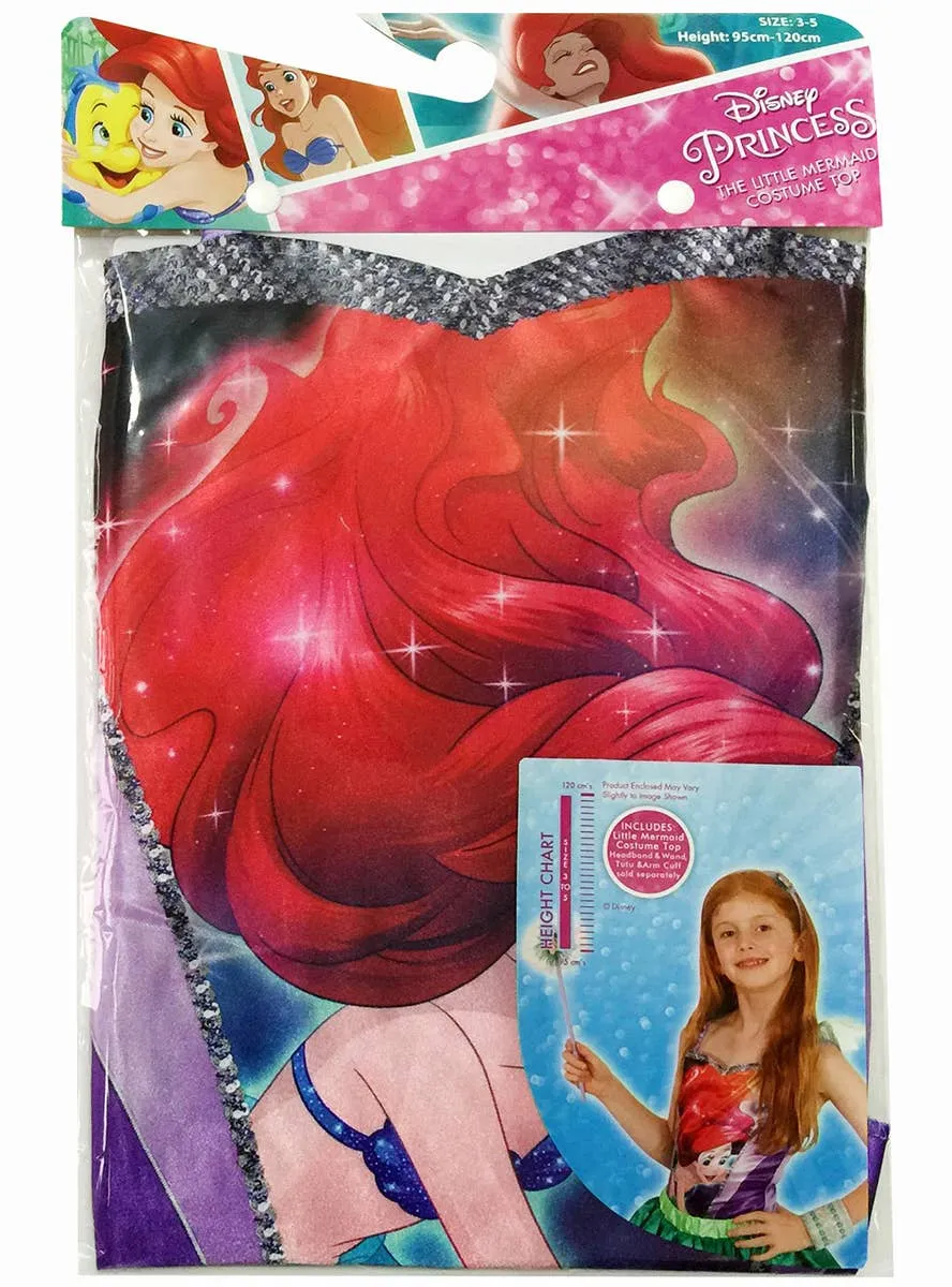 Disney The Little Mermaid Girls Ariel Costume Top