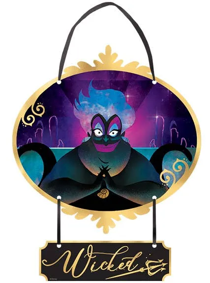 Disney Villain Ursula Wicked Sign Halloween Decoration