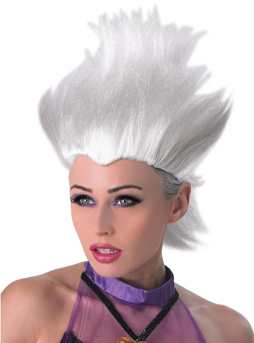 Disney Villain Ursula Womens White Costume Wig