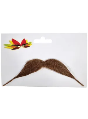 Distinguished Pointed Brown Stick-on Costume Moustache
