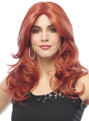 Diva Ginger Red Womens Wavy Costume Wig