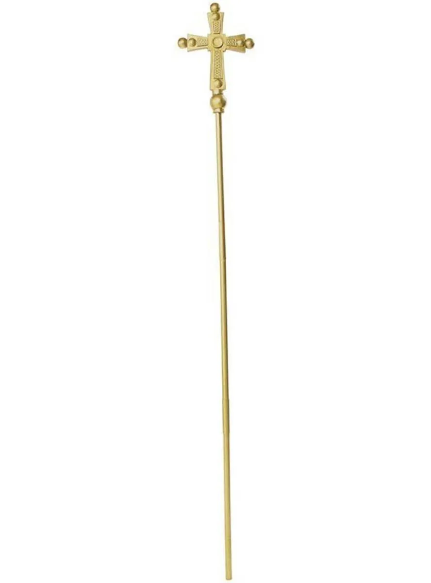 Divine Gold Staff Religious Costume Accessory