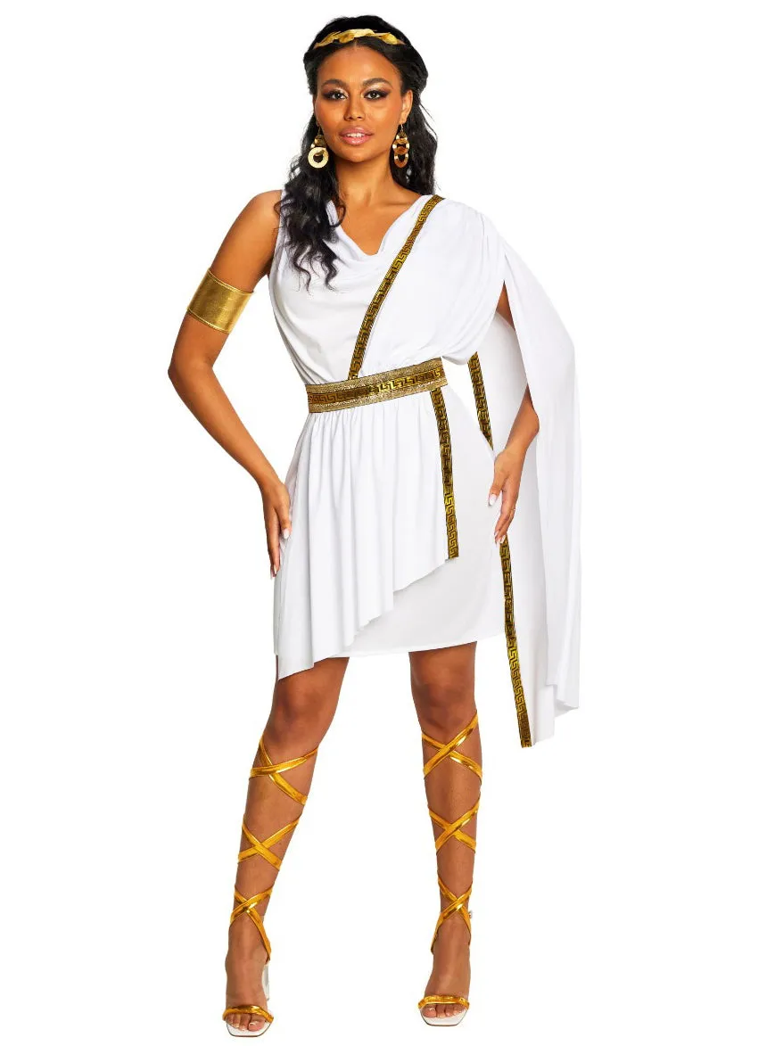Divine Plus Size Womens Roman Goddess Toga Costume