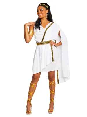 Divine Plus Size Womens Roman Goddess Toga Costume