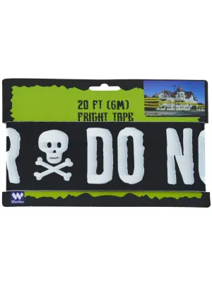 Do Not Enter Black and White Halloween Decoration Tape