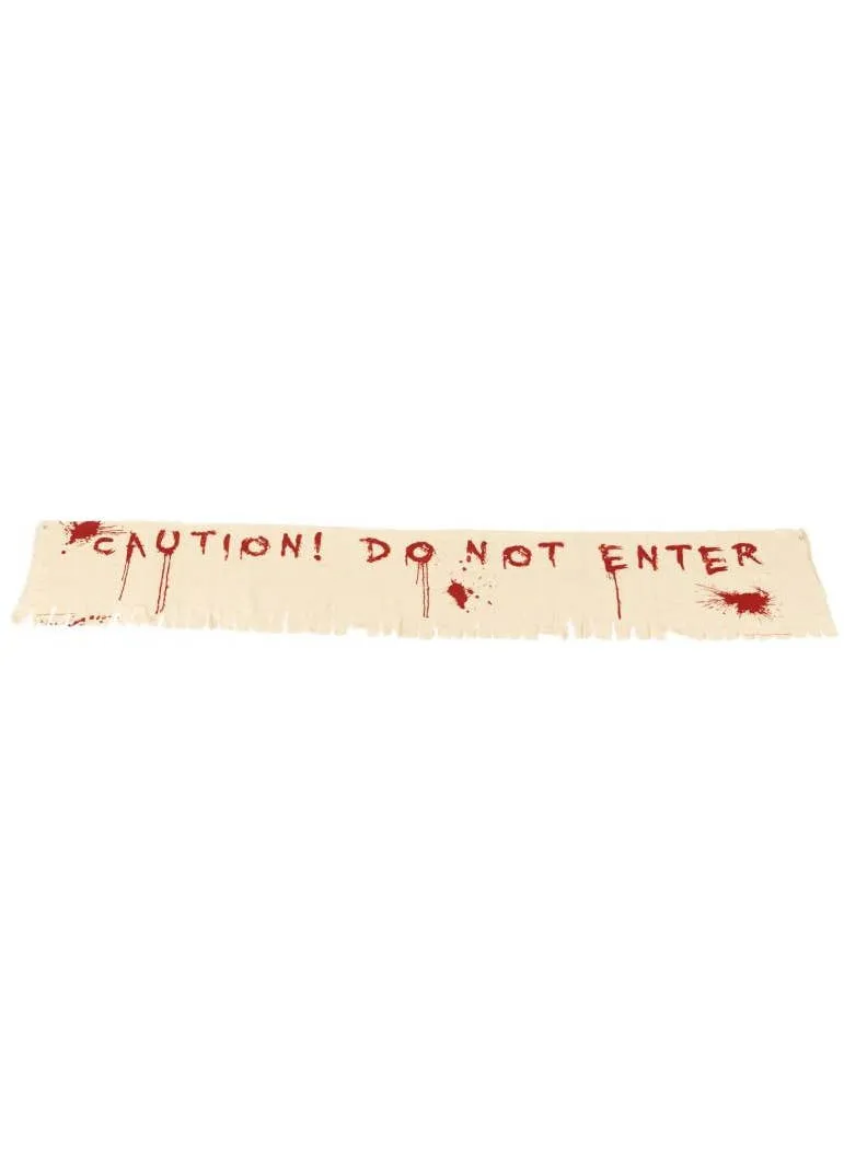 Do Not Enter Bloody Banner Halloween Decoration