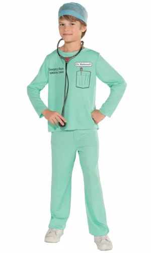Doctor Makewell Boys Surgical Scrubs Costume