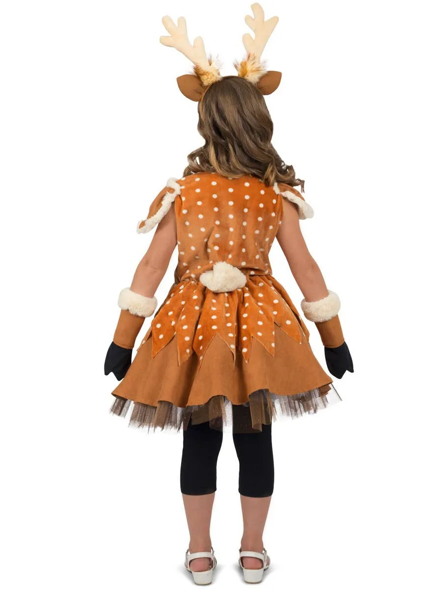 Doe the Deer Girls Deluxe Christmas Reindeer Costume