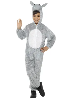 Donkey Grey Hooded Animal Kids Costume Onesie