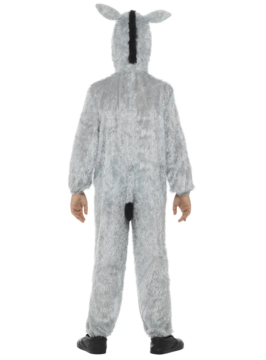 Donkey Grey Hooded Animal Kids Costume Onesie