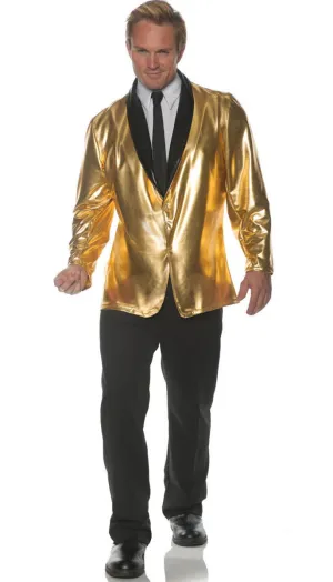 Doo Wop Mens Gold 50s Dinner Jacket Costume
