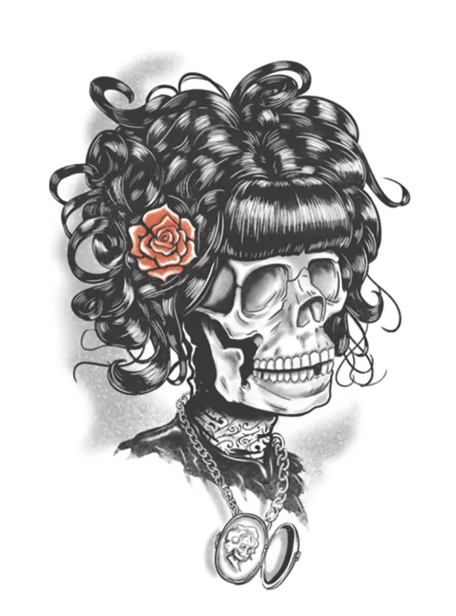 Doris The Dead Gothic Temporary Tattoo Costume Accessory