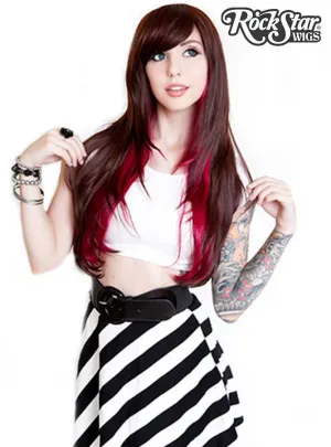 Downtown Girl Deluxe Burgundy Brown Womens Fashion Wig