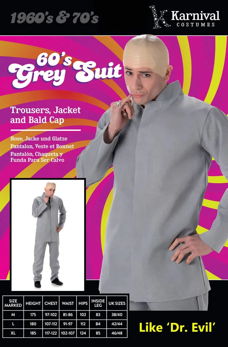 Dr Evil Mens Fancy Dress Costume