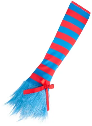 Dr Seuss Inspired Blue and Red Striped Costume Gloves