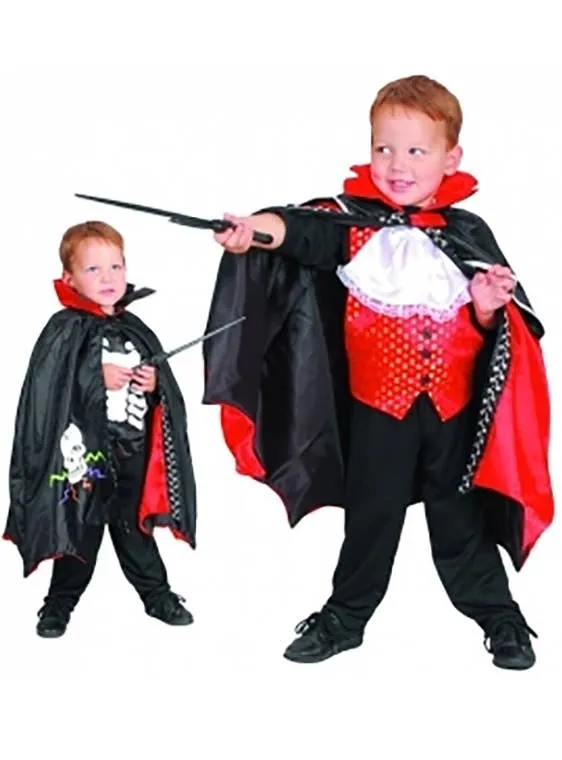 Dracula Toddler Boys Reversible Skeleton Halloween Costume