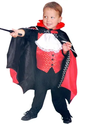 Dracula Toddler Boys Reversible Skeleton Halloween Costume