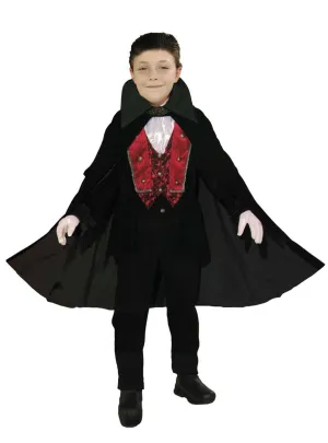 Dracula Vampire Kids Black Costume Cape with Collar