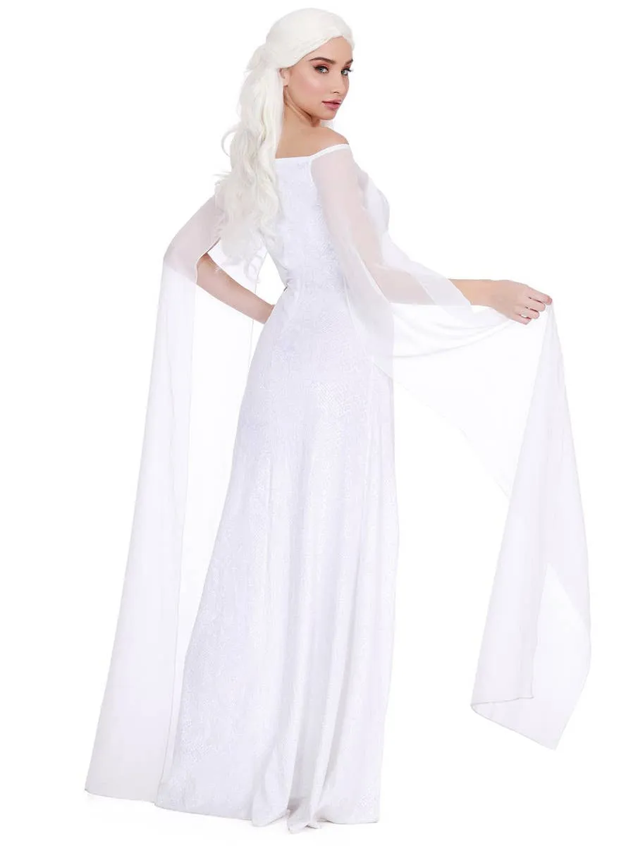 Dragon Beauty Womens White Daenerys Targaryen Costume