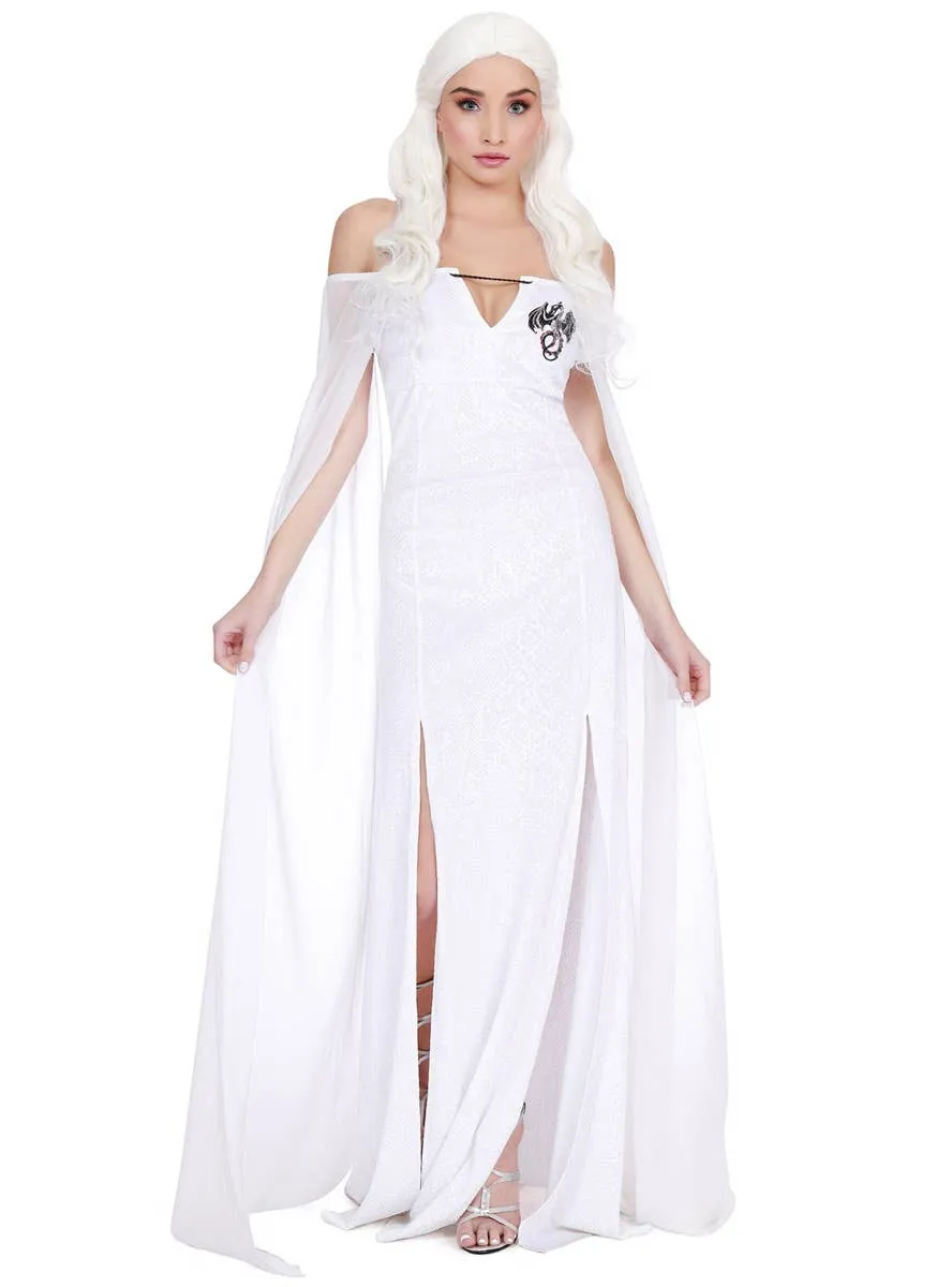 Dragon Beauty Womens White Daenerys Targaryen Costume