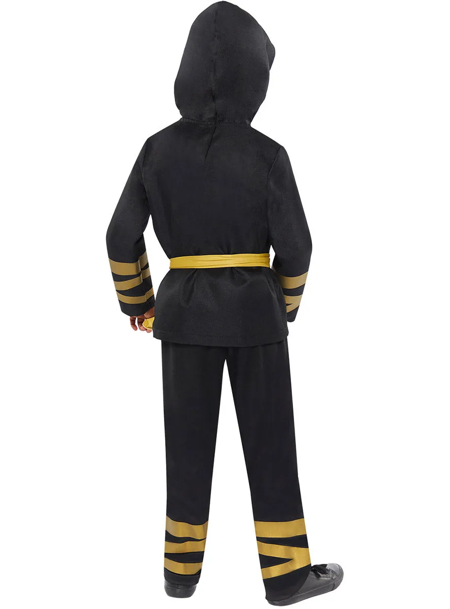 Dragon Ninja Boys Black And Gold Japanese Costume