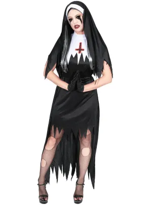 Dreadful Dead Nun Womens Halloween Costume