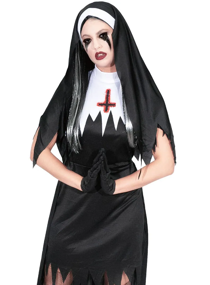 Dreadful Dead Nun Womens Halloween Costume