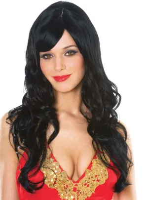 Dreamgirl Deluxe Womens Long Black Costume Wig