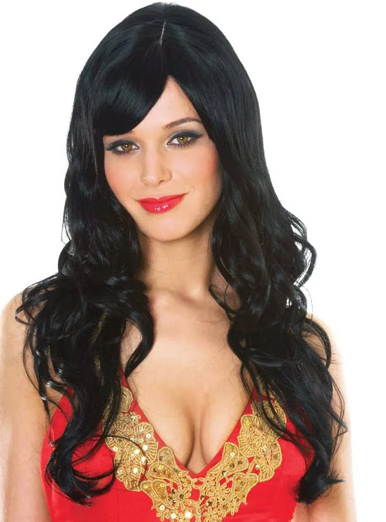 Dreamgirl Deluxe Womens Long Black Costume Wig