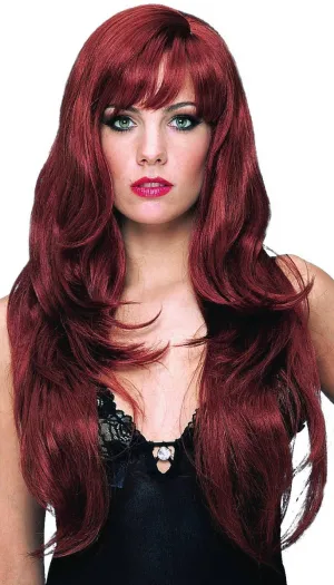 Dreamgirl Deluxe Womens Long Natural Red Costume Wig