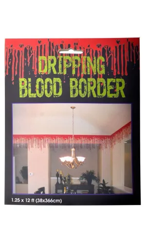 Dripping Blood Halloween Border Decoration