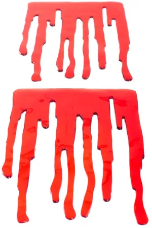 Dripping Blood Red Gel Halloween Window Clings