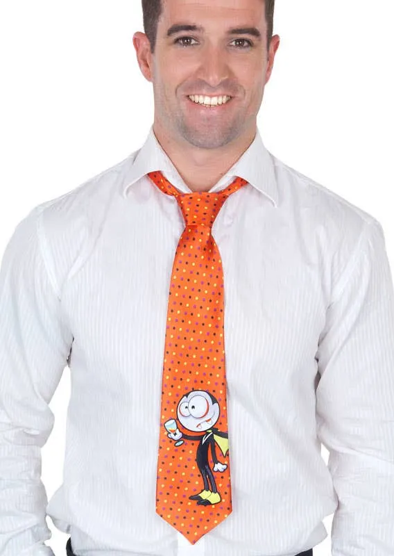 Drunk Dracula Novelty Halloween Costume Tie