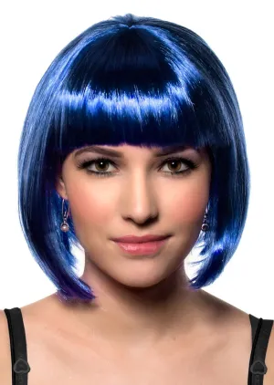 Eden Royal Blue Bob Womens Costume Wig