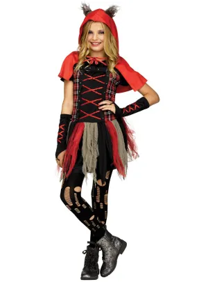 Edgy Red Hood Wolf Teen Girls Book Week Costume