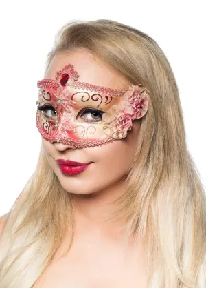 Edwardian Red Adults Masquerade Mask