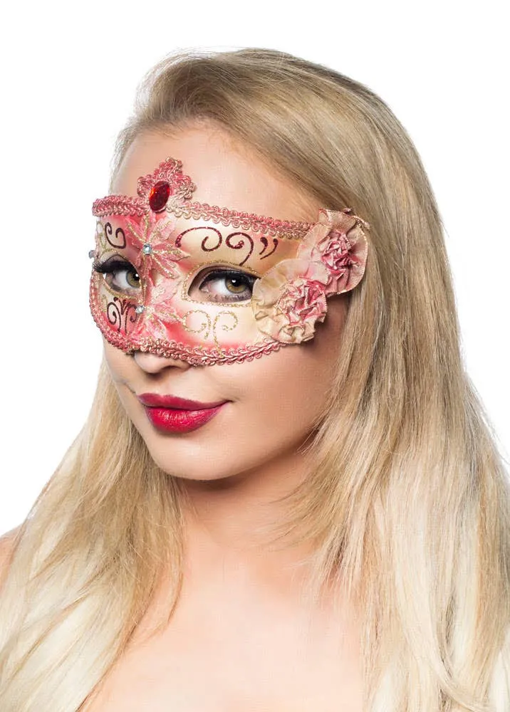 Edwardian Red Adults Masquerade Mask