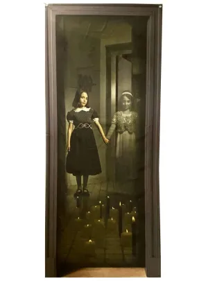 Eerie Ghost Girl Print Curtain Halloween Decoration