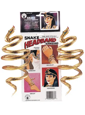 Egyptian Gold Wrap Around Snake Costume Accessory