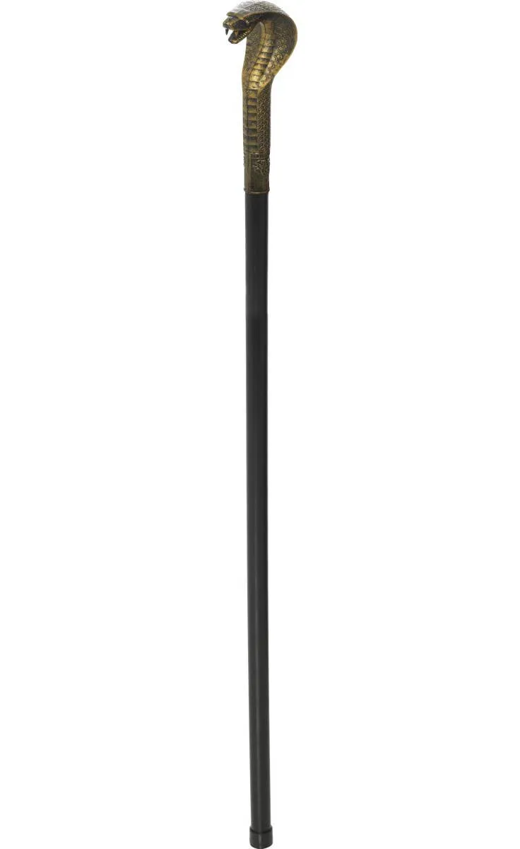 Egyptian Pharaoh Gold Cobra Snake Staff Accessory